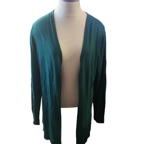 C1300a Amazon Basics Ladies Open Green Cardigan - Picture 1 of 7